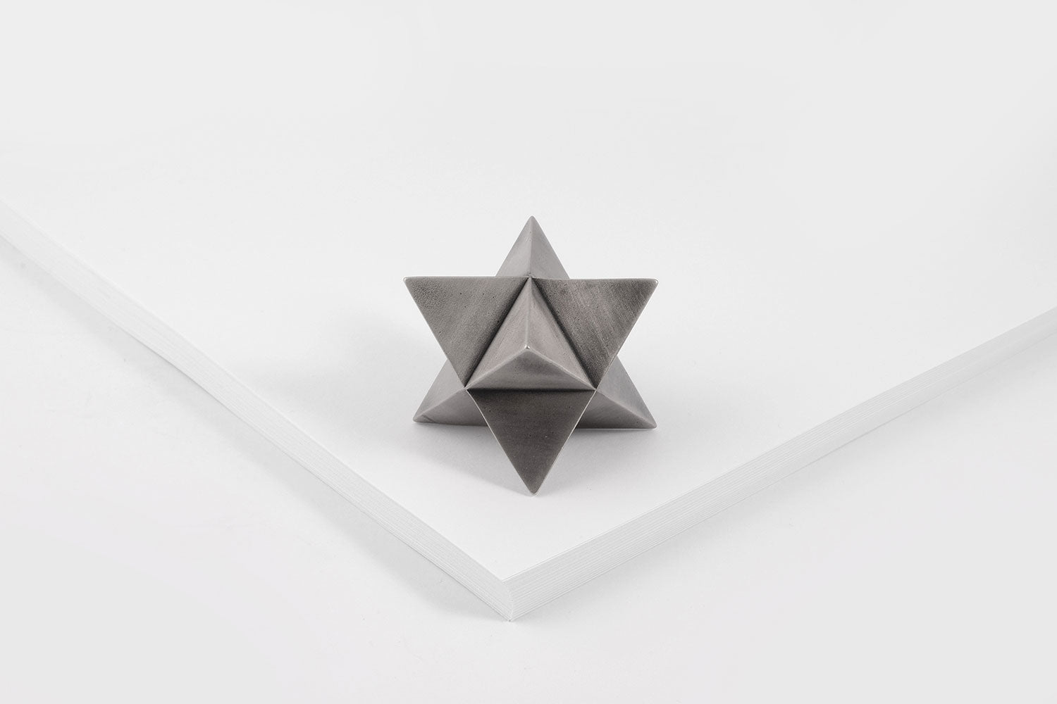 MERKABA paperweight <br> <i>aged silver finish</i>