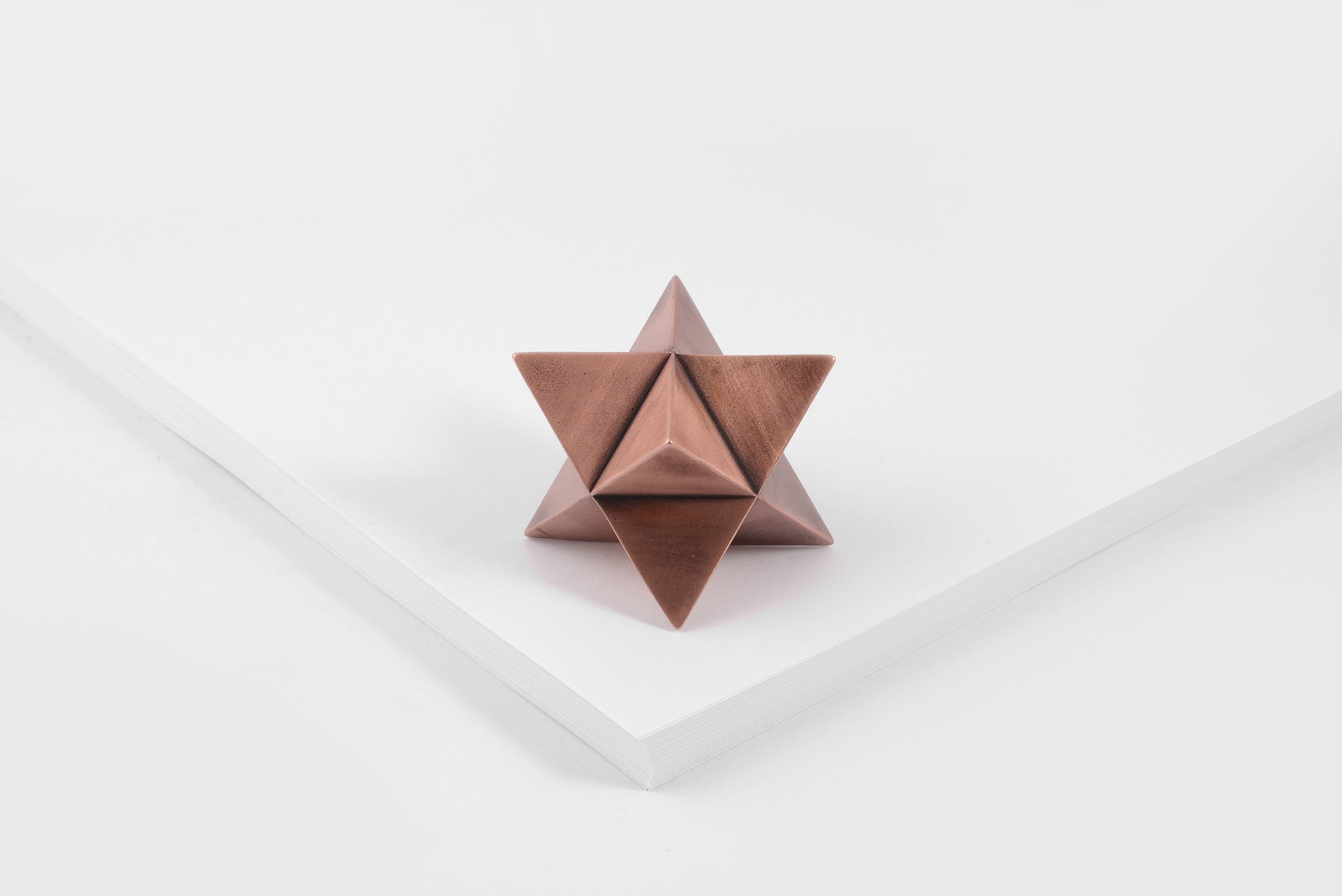 MERKABA paperweight <br><i> aged copper finish</i>